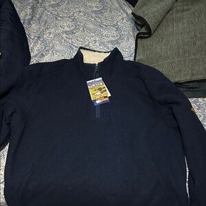 Orvis Men's Deep Blue Zip-Up pullover